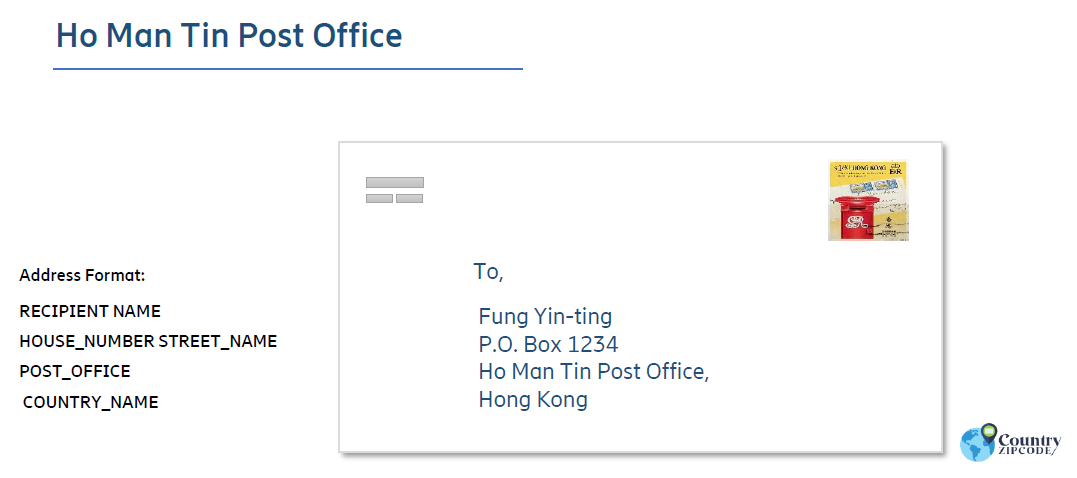 Ho Man Tin Post Office (Hmt) Hong Kong Postal code format